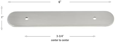 GlideRite 6 Inch Rounded Backplate Satin Nickel 1