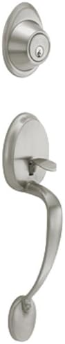 SCHLAGE Dexter 2-Piece Set - Exterior Deadbolt Handle - Satin Nickel Finish