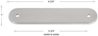 GlideRite 4-34 Rounded Backplate 3-34 96mm Center-Center Satin Nickel
