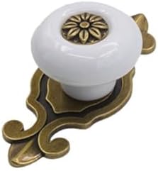 Sturdy Black Ceramic Door Pull with Back Plate