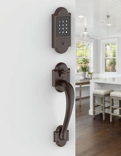 Smart Touchscreen Brass Door Deadbolt with Key Lock
