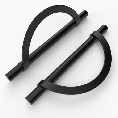 FILTA 10-Piece Half Moon Matte Black Cabinet Pull Set