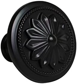 Matte Black Kitchen Cabinet Knobs Set of 4 with Easy-Install screws