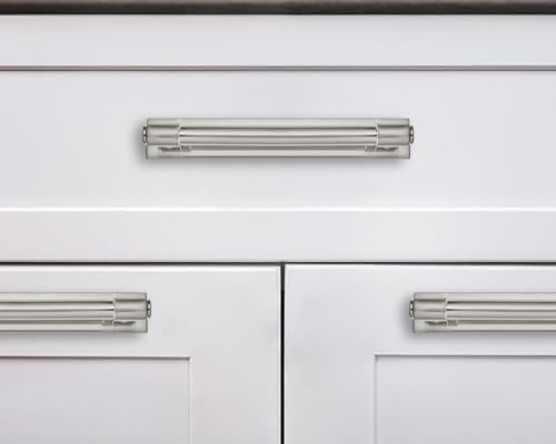 5-Piece Set Brushed Nickel Cabinet Pulls Durable Functional