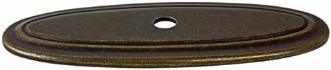 GlideRite 25-Pack 3 Oval Cabinet Back Plates Antique Brass