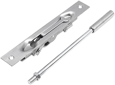 AMAZWI 304 Fireproof Square Door Bolt 8 Inch Manual Security Deadbolt 1Pcs