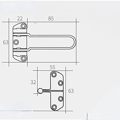 ZLOCYIVHE Safety Door Bolt Gold Deadbolt Lock Chain