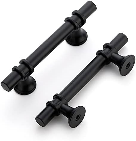 Transform Your Kitchen with 10 SBuff Sleek Durable Black Cabinet Handles