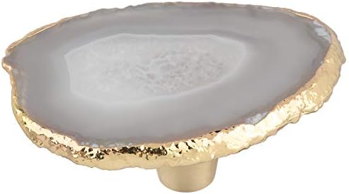 Rockcloud 4-Piece Decorative Agate Slice Drawer Knobs