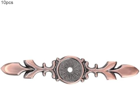 Akozon 10pcs Zinc Alloy Cabinet Back Plate Retro Door Handle
