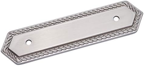 RK International - Rope Pull Back Plate Pewter Satin Nickel
