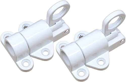 ZLOCYIVHE Secure Door Lock Bolt Set - 2-Pack White