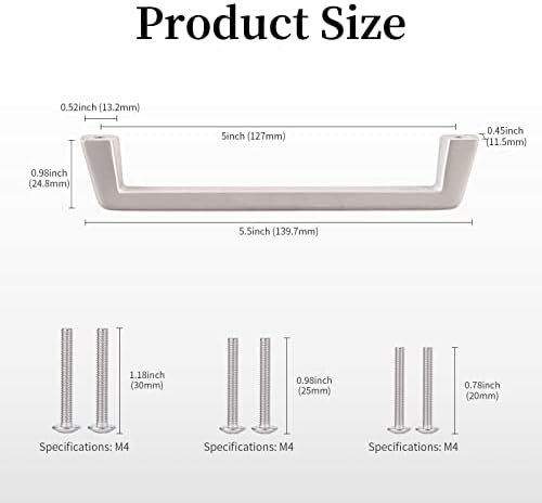 6-Piece Stainless Steel Cabinet Handles Set