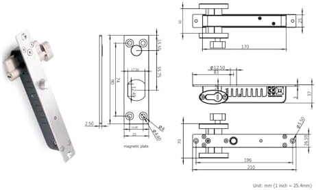 Electric Drop Bolt Lock Deadbolt - Fail-Secure Deadbolt for Home Security