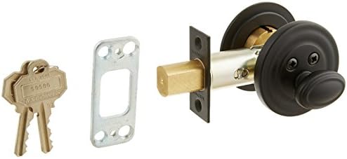 Baldwin 8231190 Images Modern Entry Deadbolt in Satin Black Durable Secure Entry Solution