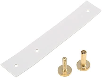 10-Piece White Synthetic Leather Drawer Pulls