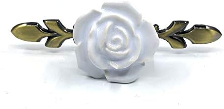 6-Piece Rose Ceramic Knobs Set for Retro Styling