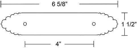 Emtek 7-Finish Pewter Ribbon Reed Back Plate for Pull