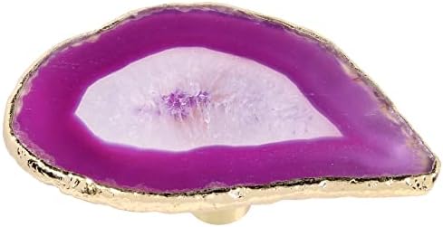 Rockcloud Decorative Agate Slice Drawer Knobs