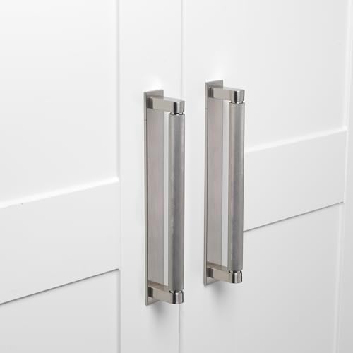 GlideRite Hardware 9 Squared Backplate 7-916 192mm Center-Center Satin Nickel