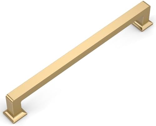 Amerdeco 10-Pack Champagne Bronze Cabinet Pulls 7-Inch Hole Centers Kitchen Handles