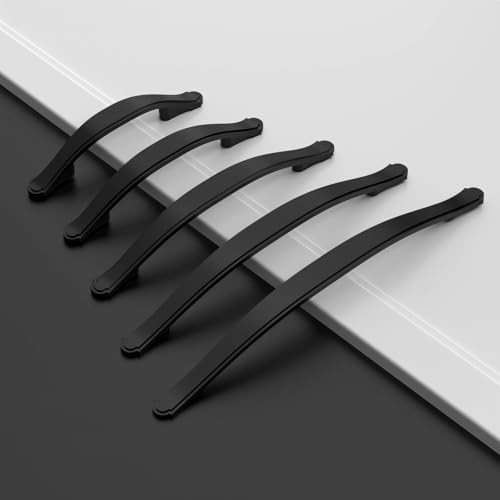 Durable Matte Black Cabinet Pulls 10-Pack