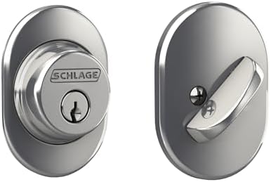 Schlage B60 RMN 625 Deadbolt with Remsen Trim Bright Chrome