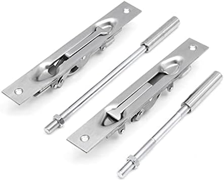 AMAZWI 304 Fireproof Square Door Bolt 8 Inch Manual Security Deadbolt 1Pcs