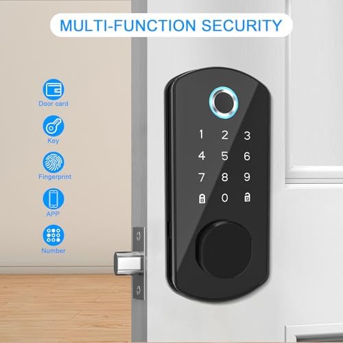 5-in-1 Smart Door Lock with Fingerprint and Bluetooth function