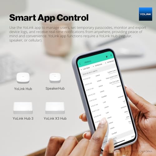 YoLink Smart Deadbolt Lock with Keyless Entry and App Control