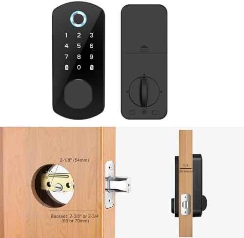 5-in-1 Smart Door Lock with Fingerprint and Bluetooth function