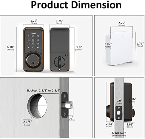 Zowill WiFi Smart Lock with Keyless Entry