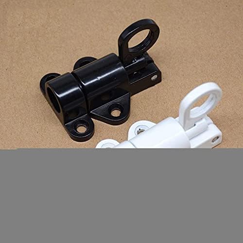 2-Piece Door Bolt Set White Button Secure Door Locks