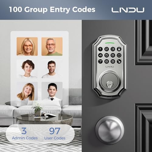 Secure Keyless Deadbolt with Handle for Front Doors