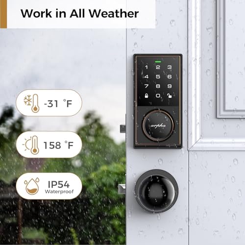ARPHA Keyless Entry Door Lock with 50 Codes and 16 Passwords