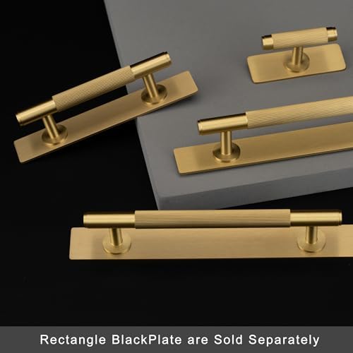 5-Pack Solid Brass Cabinet Pulls Back Plates 3 Center 53 Length