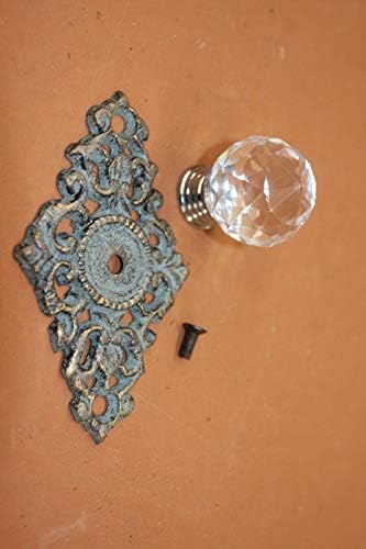 Elegant Knob Pulls Cast Iron Backplate 3-inch - HW-62