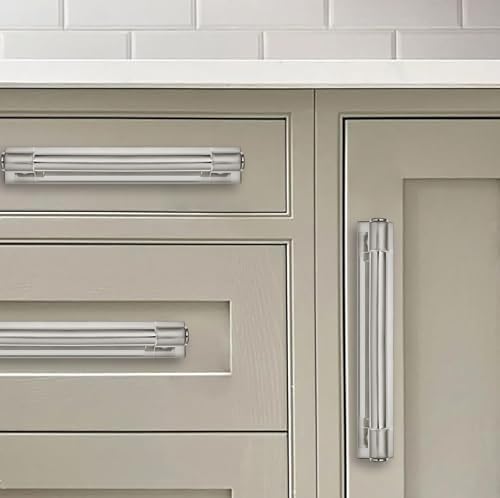 5-Piece Set Brushed Nickel Cabinet Pulls Durable Functional