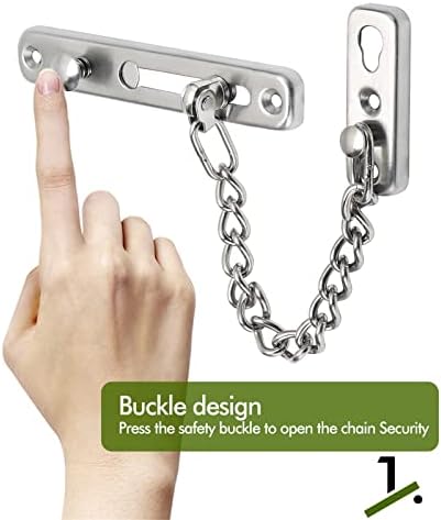 Stainless Steel Door Lock Latch by AMAZWIBlack