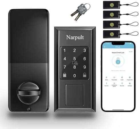 Keyless Entry Door Lock with Touchscreen Keypad and Bluetooth App Control