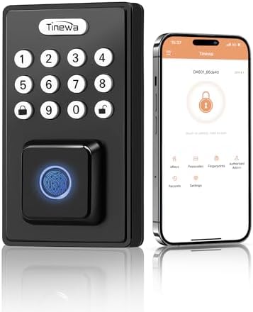 Tinewa 4-in-1 Fingerprint Entry Door Lock 10 Year warranty
