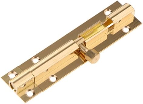 Slide Bolt Door Lock Hasp - 4 4inch Button