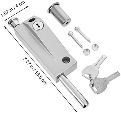 Switch Alloy Deadbolt System for Automatic Silver Steel Doors