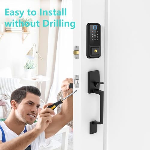 Multiple Unlock Modes Smart Front Door Lock Set with Alexa Google