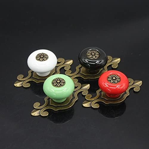 Sturdy Black Ceramic Door Pull with Back Plate