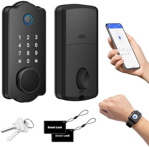 MYPIN Seven-in-1 Smart Door Lock with Fingerprint Phone Control