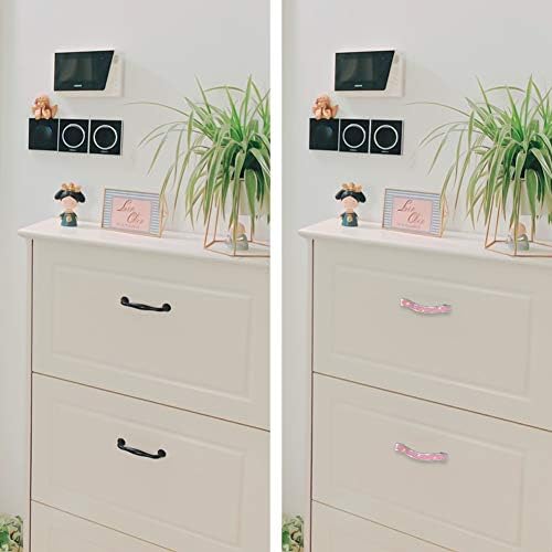 SAVORI Crystal Drawer Pulls Pink Handle Set