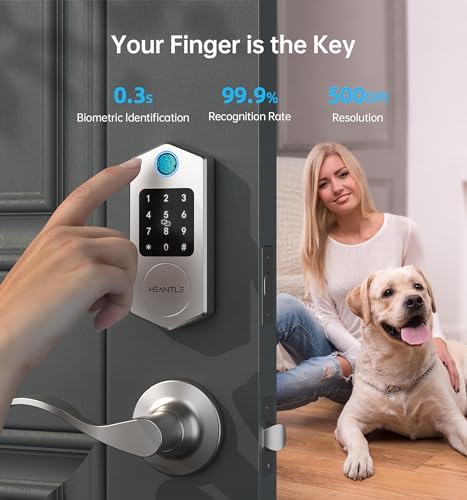 HEANTLE 8-in-1 Smart Front Door Lock Set