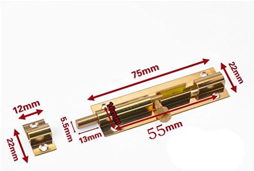 Slide Bolt Door Lock Hasp - 4 4inch Button