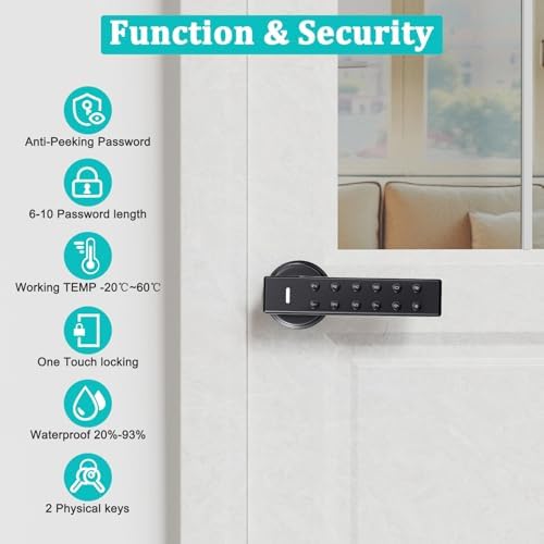 Keyless Entry Door Lock with Remote Control Easy Install Smart Deadbolt